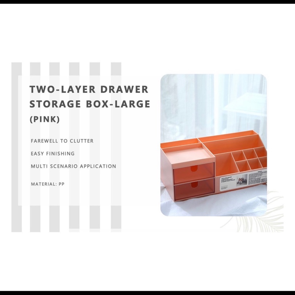Miniso Two-Layer Drawer Storage Box - Picture 4 of 8